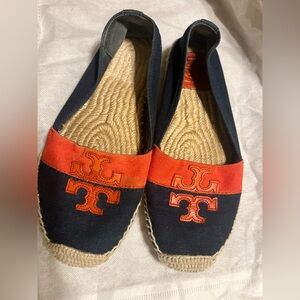 Tory Burch Blue and Orange Espadrilles